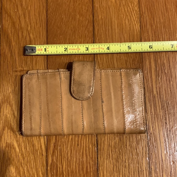 Vintage Matching Set Eel Wallet + Card Case - Picture 5 of 7